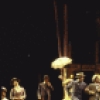Actress Dorothy Stanley (C) w. cast in a scene fr. the revival of the Broadway musical "Showboat." (New York)