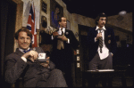 Actors (L-R) Sullivan Brown, Brooks Baldwin & K. C. Kelly in a scene fr. the  production of the play "Writer's Cramp." (New York)
