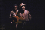 Actors (L-R) Lou Ferguson & Leon Morenzie in a scene fr. the Chelsea Theater Center's production of the play "Rum an Coca Cola." (New York)