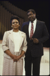 Actors Queen Esther Marrow & Carl Hall in a scene fr. the Broadway musical  "Truly Blessed." (New York)