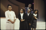 Actors (L-R) Queen Esther Marrow, Lynette G. DuPre', Doug Eskew, Carl Hall & Gwen Stewart in a scene fr. the  Broadway  musical "Truly Blessed." (New York)