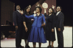 Actors (L-R) Carl Hall, Gwen Stewart, Queen Esther Marrow, Lynette G. DuPre & Doug Eskew in a scene fr. the Broadway  musical "Truly Blessed." (New York)