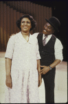 Actors Queen Esther Marrow & Doug Eskew in a scene fr. the Broadway musical "Truly Blessed." (New York)
