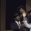 Actors (L-R) Carl Hall, Gwen Stewart, Lynette G. DuPre' , Doug Eskew w. Queen Esther Marrow (fr.)  in a scene fr. the Broadway musical "Truly Blessed." (New York)
