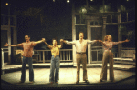 Actors (L-R) Richard Ryder, Stephanie Cotsirilos, Stephen James & Christine Ebersole in a scene fr. the Chelsea Theater Center's production of the musical "Green Pond." (New York)