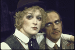 Actors Meryl Streep & Christopher Lloyd in a scene fr. the Broadway production of the Chelsea Theater Center's production of the musical "Happy End." (New York)