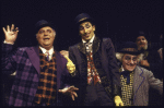 Actors (L-R) Benjamin Rayson, Tony Azito, Robert Weil & John A. Coe in a scene fr. the Broadway production of the Chelsea Theater Center's production of the musical "Happy End." (New York)