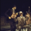 Actors (L-2L) Tony Azito & Christopher Lloyd in a scene fr. the Broadway production of the Chelsea Theater Center's production of the musical "Happy End." (New York)