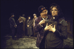 Actors (2R-R) Benjamin Rayson & Liz Sheridan in a scene fr. the Broadway production of the Chelsea Theater Center's production of the musical "Happy End." (New York)