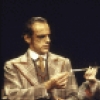 Actors (L-R) Christopher Lloyd & Grayson Hall in a scene fr. the Broadway production of the Chelsea Theater Center's production of the musical "Happy End." (New York)