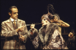 Actors (L-R) Christopher Lloyd & Grayson Hall in a scene fr. the Broadway production of the Chelsea Theater Center's production of the musical "Happy End." (New York)
