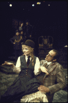 Actors (front) Shirley Knight & Christopher Lloyd in a scene fr. the Off-Broadway production of the Chelsea Theater Center's production of the musical "Happy End." (New York)