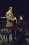 Actors Shirley Knight & Christopher Lloyd in a scene fr. the Off-Broadway production of the Chelsea Theater Center's production of the musical "Happy End." (New York)
