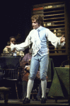Actor Jack Blackton (C) w. cast members in a scene fr. touring production of the musical "1776." (New York)
