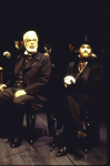 Actors (fr., L-R) Earle Hyman & Michael Stuhlbarg w. cast members in a scene from the New York Shakespeare Festival production of the play "Richard II." (New York)