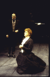 Actors Jack Stehlin & Carole Shelley in a scene from the New York Shakespeare Festival production of the play "Richard II." (New York)