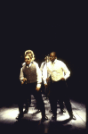 Actors (fr., L-R) Sam Tsoutsouvas & Andre Braugher w. cast members in a scene from the New York Shakespeare Festival production of the play "Richard II." (New York)
