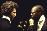 Actors (L-R) Daniel Oreskes & Andre Braugher w. cast members in a scene fr. the New York Shakespeare Festival production of the play "Richard II." (New York)
