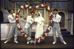 Actors J.J. Jepson and Virginia Seidel (C) with cast members in a scene from the touring production of the musical "Very Good Eddie." (Cleveland)