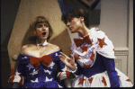 Actresses (L-R) Jayne Haynes & Anne Twomey in a scene fr. the Off-Broadway play "The Vampires." (New York)