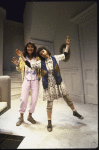 Actresses (L-R) Anne Twomey & Elizabeth Berridge in a scene fr. the Off-Broadway play "The Vampires." (New York)