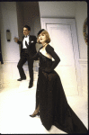Actors John Vickery & Jayne Haynes in a scene fr. the Off-Broadway play "The Vampires." (New York)