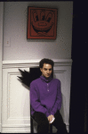 Playwright Harry Kondoleon on the set of his play "The Vampires." (New York)