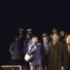 Actor Mandy Patinkin (C) w. cast members in a scene fr. the New York Shakespeare Festival production of the musical "The Knife." (New York)