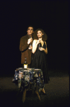 Actors (L-R) Mary Elizabeth Mastrantonio & Mandy Patinkin in a scene fr. the New York Shakespeare Festival production of the musical "The Knife." (New York)