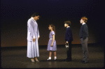 Actors (L-R) Mandy Patinkin, Shelly Paul, Devon Michaels & Wade Raley in a scene fr. the New York Shakespeare Festival production of the musical "The Knife." (New York)