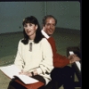 (L-R) Book writer/lyricist Judith Viorst and composer Shelly Markham in a publicity shot for John Drew Theatre production of musical "Happy Birthday...And Other Humiliations." (New York)