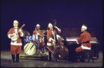 Musicians (L-R) Michael Mark, Joseph Saulter, John Miller and Ken Bichel in a scene from the Broadway musical "I Love My Wife." (New York)