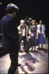 Actors (L-R) Alan Feinstein, Tony Lo Bianco, Rose Gregorio & Saundra Santiago w. cast members in a scene fr. the Broadway production of the play "A View From The Bridge." (New York)