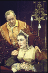 Actors Nicol Williamson & Barbara Andres in a scene fr. the Broadway musical "Rex." (New York)