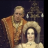 Actors Nicol Williamson & Penny Fuller in a scene fr. the Broadway musical "Rex." (New York)