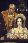 Actors Nicol Williamson & Penny Fuller in a scene fr. the Broadway musical "Rex." (New York)
