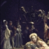 Actors (fr.) Tom Aldredge, Penny Fuller & Nicol Williamson w. cast members in a scene fr. the Broadway musical "Rex." (New York)