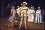 Actor (C) Nicol Williamson w. cast members in a scene fr. the Broadway musical "Rex." (New York)