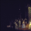 Actors (C) Penny Fuller & Nicol Williamson w. cast members in a scene fr. the Broadway musical "Rex." (New York)