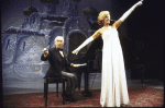 Pianist/comedian Victor Borge & singer Marylyn Mulvey in his Broadway entertainment "Comedy With Music." (New York)