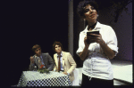 Actors (L-R) Richard Backus, John Shea and Anne DeSalvo in a scene from the New York Shakespeare Festival production of the play "Sorrows of Stephen." (New York)