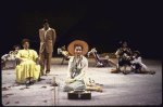 Actors (C, L-R) Dianne Wiest, Arturo Vera and Frances Conroy with cast in a scene from the Lincoln Center Theater production of the play "In The Summer House." (New York)