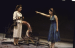 Actresses (L-R) Frances Conroy and Alina Arenal in a scene from the Lincoln Center Theater production of the play "In The Summer House." (New York)