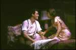 Actors Gordana Rashovich and Jon Tenney in a scene from the Off-Broadway play "A Shayna Maidel." (New York)