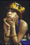 Playwright Ntozake Shange in publicity shot for the New York Shakespeare Festival production of her play "spell #7." (New York)