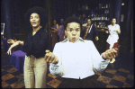 Actors Mary Alice and Reyno with cast members in a scene from the New York Shakespeare Festival production of the play "spell #7." (New York)