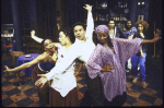 Cast in a scene from the New York Shakespeare Festival production of the play "spell #7." (New York)
