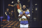 Actor Ellis Williams with cast members in a scene from the New York Shakespeare Festival production of the play "spell #7." (New York)