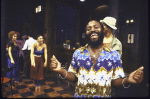 Actor Ellis Williams with cast members in a scene from the New York Shakespeare Festival production of the play "spell #7." (New York)