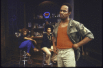 Actor Avery Brooks with cast members in a scene from the New York Shakespeare Festival production of the play "spell #7." (New York)